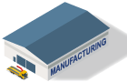 Manufacturing building vector graphic