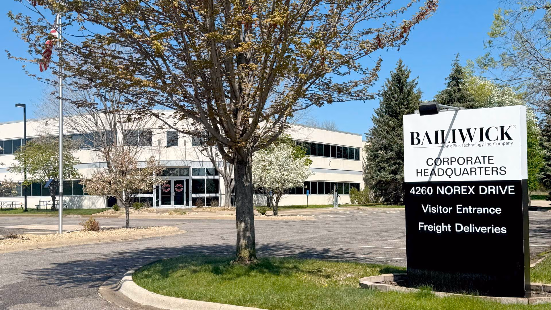 Outside picture of Bailiwick and its entry sign.